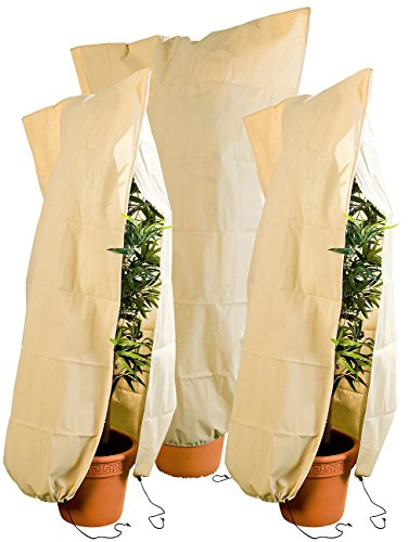 Royal Gardineer Vlieshaube: 3er-Set XL-Pflanzenabdeckungen als Winterschutz, 180x120cm, 80 g/m² (Pflanzen Winterschutz, Pflanzenschutzhüllen, EIS)
