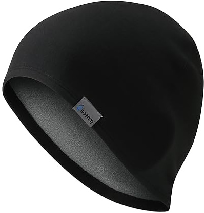 Oscenny Fahrrad Mütze Sportmütze Herren Damen,Superleicht Weich Warm Unterhelmmütze Sportmütze Thermofleece zum Laufmütze,Laufen,Joggen,Ski,Radfahren,Klettern,Moto Herbst Winter