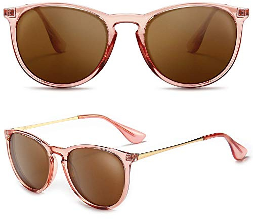 SUNGAIT Vintage Runde Damen Sonnenbrille Klassischer Retro Designer Stil Polarisiert Sonnenbrille
