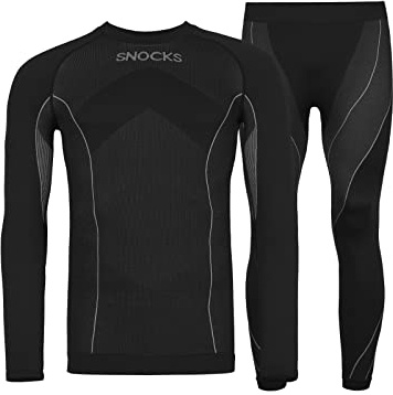 Snocks Thermounterwäsche Herren, extra warm & atmungsaktiv | mit Daumenloch, enganliegend, schnelltrocknend, Skiunterwäsche, Funktionsunterwäsche, Gr. S-3XL