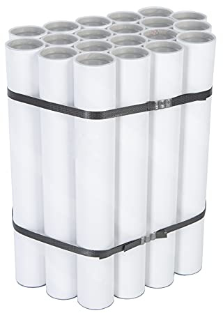 IMBALLAGGI.POINT - 20 STÜCKE VERSANDROLLE KARTON MIT DECKEL PAPPRÖHREN VERSANDHÜLSEN TRANSPORTROLLE LANG 370MM X 50 MM DURCHMESSER POSTER PAPIERE DOKUMENTE FORMAT A3/A4 EXPEDITION VERPACKUNG PAPPE