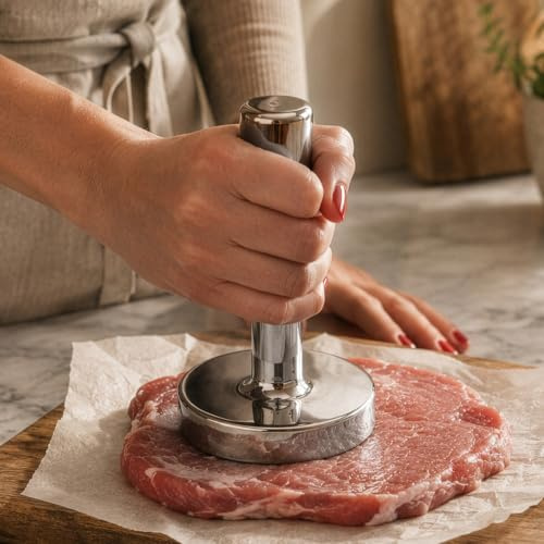 Fleischklopfer Ideal I Genietti aus Edelstahl, Grau