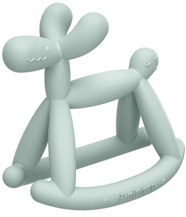 Miraloop Beißring Baby, Lebensmittelechtes Silikon Beißspielzeug Baby ab 3 Monate+, Zahnungshilfe Baby für Jungen & Mädchen Geschenk Kleinkind