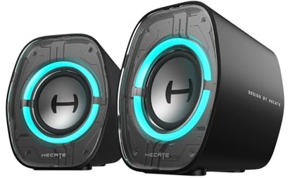 Edifier G1000 II RGB Desktop-Gaming-Lautsprecher, Schwarz | verbessertem Bass, 2,5 Breitbandlautsprecher, dynamische RGB-Beleuchtung, Bluetooth 5.4, USB-C/AUX, für PC, PS5, Switch