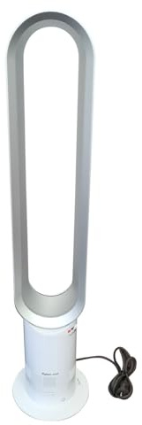Dyson Cool AM07 Ventilator mit Fernbedienung 100cm, 9h Timer, Turmventilator leise weiß/silber, ENERGIESPAREND, Lüfter Standventilator Schlafzimmer, Lautstärke 48db, 10 Stufen