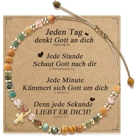 Asseourc Christliche Geschenke für Frauen, Kreuz Armband Damen - Geschenke für Frauen, Beste Freundin, Schwester, Mädchen, BFF zum Weihnachten Geburtstag, Taufgeschenke für Mädchen