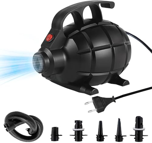 WDKXCN Elektrische Luftpumpe, 600W Luftpumpe Elektrisch mit 5 Düsen, Luftpumpe Luftmatratze Tragbare, Elektrische Pumpe für Aufblasen Ablassen, Air Pump für Matratze Aufblasbarer Pool Schwimmring