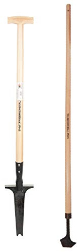 SHW-FIRE Set: Unkrautausstecher 82cm Stiel und Fugenkratzer 135cm Stiel | Made in Germany | Für chemiefreie Unkrautentfernung im Beet & in Fugen | Geschmiedeter Spezialstahl