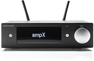 Nubert nuConnect ampX | Schwarzer digitaler Vollverstärker | Wireless Connector für nuPro X | Stereoverstärker mit 2 x 130 W | Phonoverstärker MM/MC mit Bluetooth aptX HD | Verstärker mit USB DAC