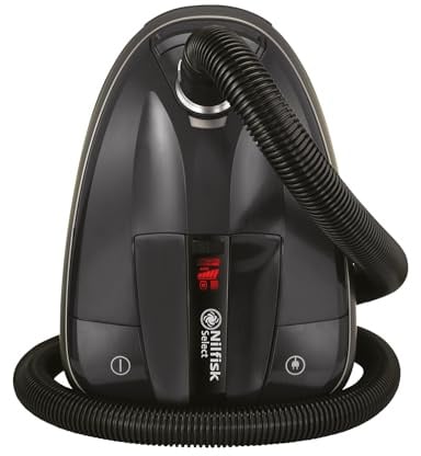 Nilfisk Staubsauger Select für Böden und Teppiche – Anti-Allergen-Staubsauger mit HEPA-Filter, entfernt Pollen von Böden und aus der Luft - Schwarz (BLSU13P08A1)
