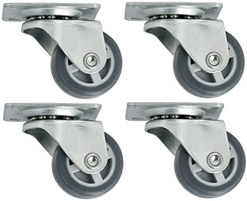 cyclingcolors 4x Möbelrollen 30mm Schrankrolle Lenkrollen Transportrollen Apparaterollen Rolle Gummi Gummirolle