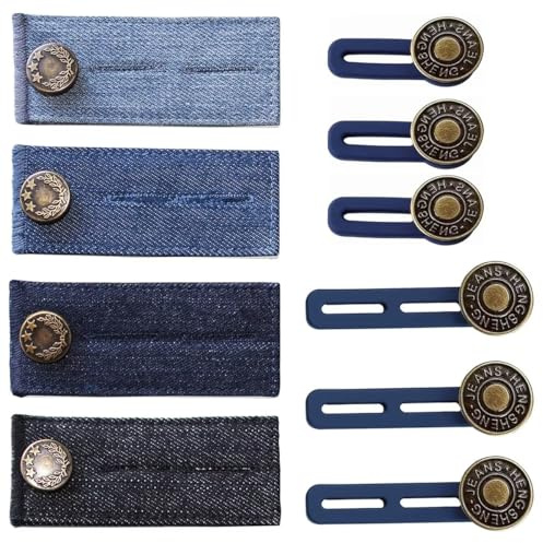 Hosenbunderweiterung Knopf, 10 StückTaille Extender Elastischen Knopf, Adjustable Bund Expander Jeans Einziehbare Knöpfe für Hemd Hosen Kleid Hosen Schwangere Hosen - Unisex