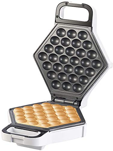 Rosenstein & Söhne Waffelmaker: Waffeleisen für Bubble Waffeln nach Hong-Kong-Art, Anti-Haft, 700 Watt (Bubble Waffel Maker, Waffeleisen für Bubblewaffel, Eis)