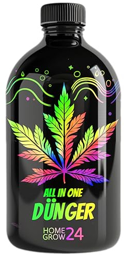 Homegrow24 Cannabis Dünger Indoor & Outdoor für Cannabispflanzen Wachstumsphase und Blütephase BIOlogischer organischer Grow & Bloom Hanfdünger I Set