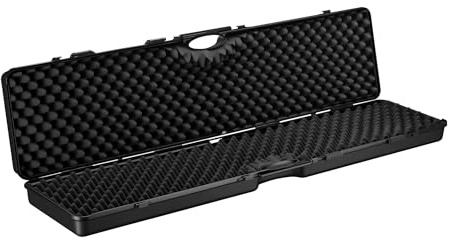 Wiltec Waffenkoffer 138 x 34 x 13,5 cm für Langwaffen, Gewehrkoffer mit Rasterschaumstoff für sicheren Transport, Langwaffenkoffer mit hoher Traglast und Tragegriff