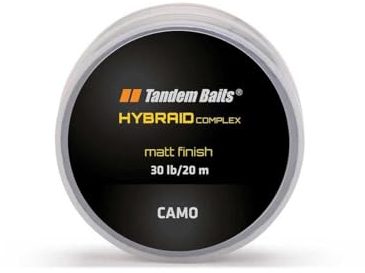 Tandem Baits Hybraid Complex Angelschnur Geflochten für Angelrute Karpfenrute | Angelzubehör Geflochtene Schnur Gebüsch Tarnung | Karpfenzubehör für Profis & Hobby-Angler Matt 3 lb / 2 m