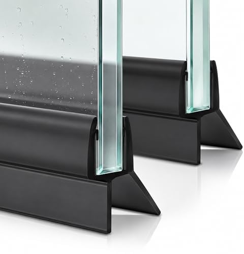 Meisterfaktur Duschdichtung 2x - Verlängerter Wasserabweiser - Ideale Dichtung für 6,7,8mm Glastüren in Duschen