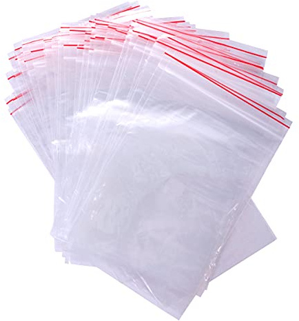 Pakomat Zip Beutel 100 stücke, Reißverschlusstaschen, Schnappverschluss, Druckverschluss, Beutel für verschiedene Materialien geeignet, Verpackungsbeutel, Polyethylenbeutel (10x15 cm)