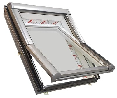 Dachdecker Favorit Roto Dachfenster aus Kunststoff mit Eindeckrahmen und Wärmedämmung(65 x 118)