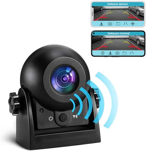 Uzone Rückfahrkamera Kabellos,Nachtsicht,IP68 Wasserdicht,Magnetisch,WiFi Rückfahrkamera Auto Smartphone APP für iPhone und Android,rückfahrkamera kabellos akku für Wohnwagen,Hitch,Pferdeanhänger