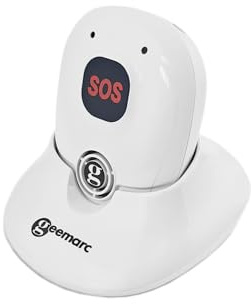Geemarc SOS Pro 595 - Notruf-Medaillon für die Amplidect 595 und 595 U.L.E. Reihe - Kann als zusätzliches schnurloses Mobilteil verwendet Werden - Benötigt eine Basisstation zum Betrieb