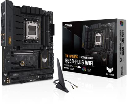 ASUS TUF Gaming B650-PLUS WiFi Mainboard Sockel AMD AM5 | Ryzen 7000, ATX, PCIe 5.0, DDR5-Speicher, 14 Power Stages, USB 3.2 Gen 2x2 Typ-C, WiFi6, Aura Sync
