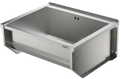 KUNe SOLIDUM 70 Plus- Ausgussbecken Edelstahl zur Wandmontage - Außenmaße78.2 x 62 x 33 cm