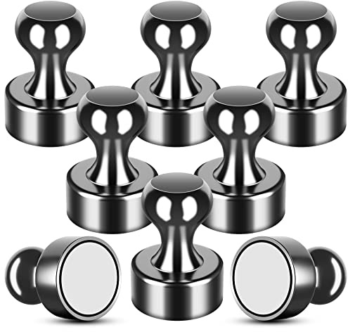 FINDMAG Magnet für kühlschrank 8 Stück Silberne Magnete, neodym Magnete extra stark Pinnnadeln für Whiteboard, magnettafel, mini Magnet als Kühlschrankmagnete für Büro, Homeoffice, Werkstatt