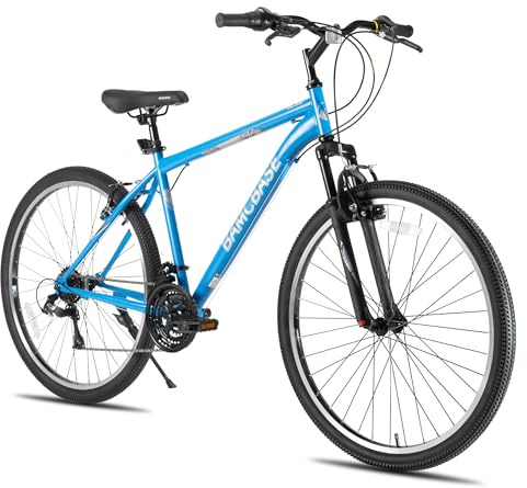 HILAND 29 Zoll Mountainbike, 21-Gang Doppel V-Bremsen MTB, Mountainbike für Erwachsene Männer Frauen Blau