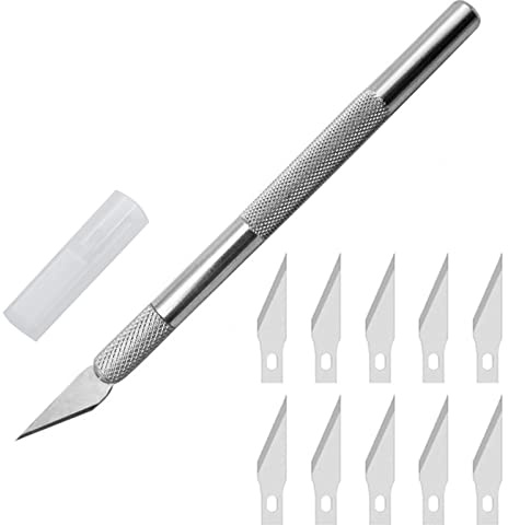 Yoezuo Skalpell Set Precision Carving Craft Messer Set mit 10 Stück Ersatzklingen DIY Schnitzmesser Bastelmesser skalpell Cutter klingen Cuttermesser Profi Hobbymesser Schnitzmesser Caving