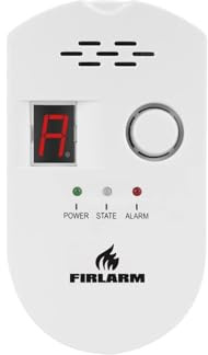 Firlarm - Gasmelder für den Haushalt stadtgas, Methan Propan Butan Erdgas Flüssiggas Stadtgas Alarm, Brennbaren Gas Warnmelder, Plug-in