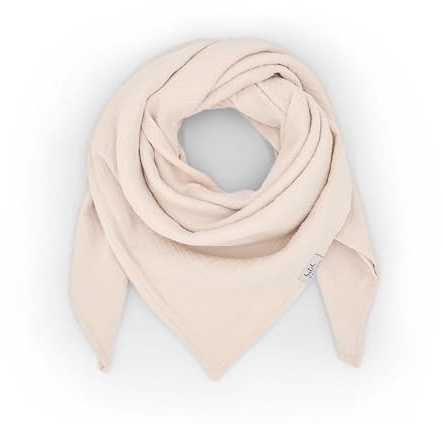 hutch&putch Musselin-Halstuch Kleinkinder 65cmx65cm - Dreieckstuch Kinder aus Bio Baumwolle - Schal für Kleinkinder - weiches Musselin Halstuch Kinder für Junge & Mädchen (Beige)