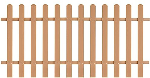 vidaXL Lattenzaun Gartenzaun Friesenzaun Zierzaun Zaun Zaunlatte Vorgartenzaun Beetumrandung Beeteinfassung Balkonbrett 200x100cm WPC