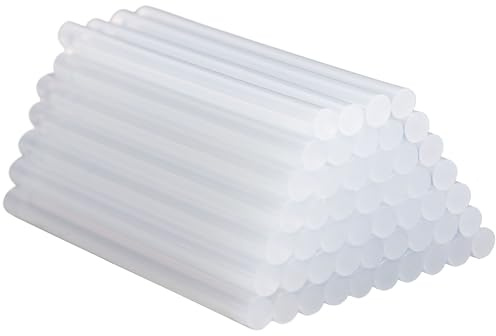 H&S 50 Stück Heißklebesticks 7mm - 50x Heißklebestift - Heissklebepistole Klebesticks - EVA Harz Heißkleber Sticks - Heißklebepistole Sticks - Heißklebestifte 7mm x 100mm