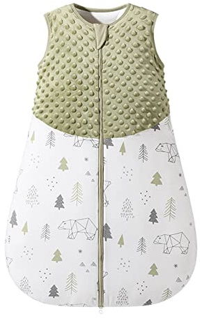 Baby Schlafsack 1.5 Tog Schlafsack 100% Baumwolle Ganzjahres Schlafsack Babyschlafsack Kinder, 1.5 Tog für Jungen und Mädchen 76CM/Baby Höhe 80-90cm