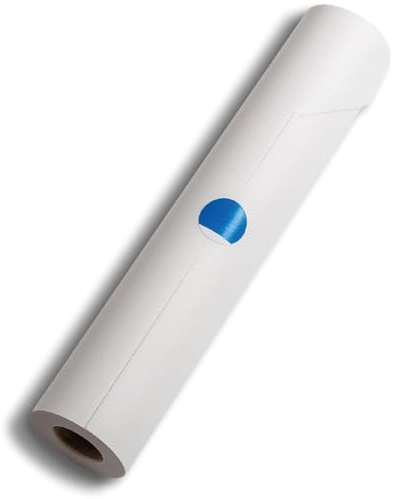 SH Transparentpapier Rolle Glama Basic 50 m x 0,33 cm 60g/m2, weiß | Rollenkern 31 mm, DIN 32.840 zertifiziert, FSC, ECF chlorfrei gebleicht, säurefrei, radierfest, Made in Germany