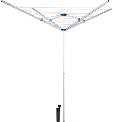 tectake Aluminium Wäschespinne Wäscheschirm | 4 Tragarme | Stufenlos höhenverstellbar - Diverse Modelle (Typ 1 | Nr. 402719)