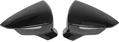 Ymiko Paar Rückspiegel-Schutzabdeckungen, Ersatz für Rückspiegelabdeckung Links Rechts Seat Mk3 5F ST 2013-2019(Glänzend schwarz)
