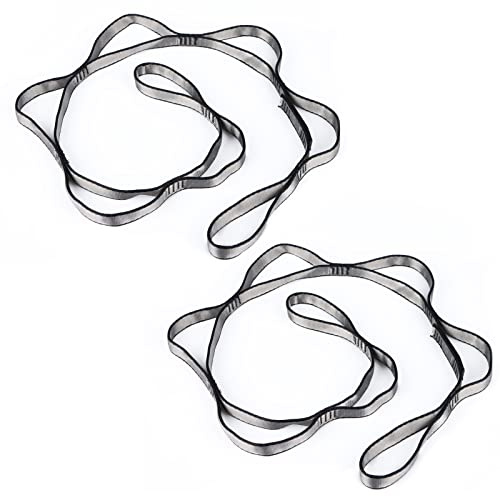 2 PCS Daisy Chains Yoga Hängematte Verlängerungsgurt 23 KN verstellbare Nylon-Kletterschlinge Fitness-Pilates Starke Kletterschlaufe Multi-Loops Verstellbares Nylon Übungsband Gurt Chain Hängematten