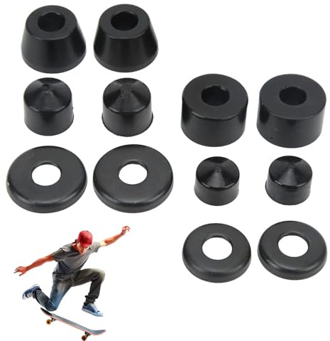 OUKENS Skateboard-Stoßdämpfer, PU-Schwarze Hochelastische Halterung, Stoßfestes Pad Für Longboard, Skateboard-LKW-Umbausatz, Skateboard-Ersatzbuchsen