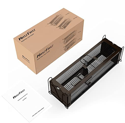 RatzFatz® Lebendfalle 2.0 Ratte, Groß Premium Wiederverwendbar, Rattenfalle Mausefalle Lebend, 2 Türen, Ersetzt Schlagfallen, Siebenschläfer XXL, Tragegriff, Tierfalle, Modell Quickcatch 2.0