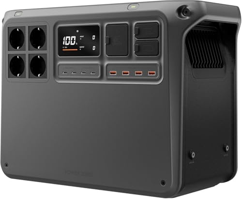 DJI Power 2000 Tragbare Powerstation 2048 Wh, 3000 W Solar Generator, LiFePO4 Akku, kompakte Größe, in 45 Min. von 0% auf 80% geladen, Notstromaggregat für Zuhause, Camping/Wohnmobile/Notstrom
