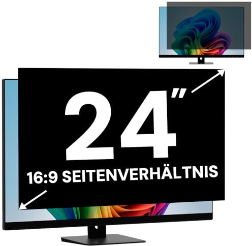 FYJRCY Blickschutzfolie Monitor 24 Zoll für 16:9 Seitenverhältnis (53.1 x 29.9 cm), Abnehmbarer 24 Zoll Monitor Sichtschutzfolie, Computer Monitor Blickschutzfilter und Blendschutz Blaulichtblock