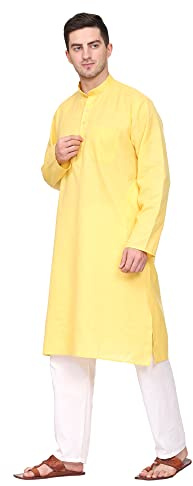 ITOS365 Herren Baumwollmischung Kurta Pyjamas Set Party Mode Regular Ethinische Tragen Indisches Kleid Geschenk für Männer