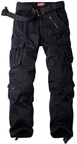 pluvialix Damen Hosen Cargo Hose Multi Taschen Wanderhose Workwear Reißverschluss Armee Militär Outdoorhose Relaxed-Fit Trekkinghose Cargohose