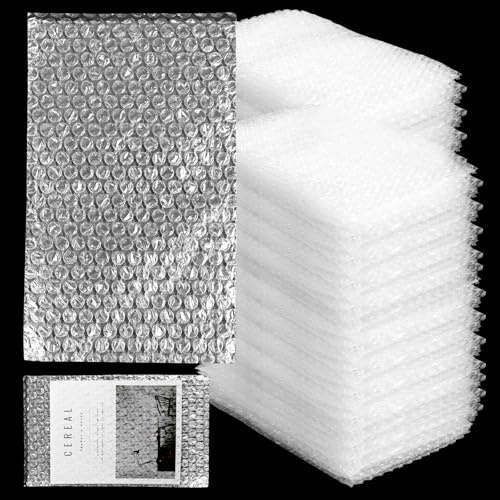 CYEER 100 Stück Luftpolsterbeutel 15x25CM, Bubble Wrap, Bubble Wrap Bags, Luftpolstertaschen, Luftpolsterfolie Verpackungsmaterial für Versand Verpackung, Stoßfeste Polsterung