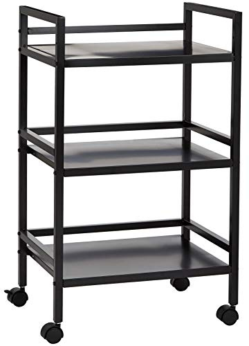 Amazon Basics Servierwagen aus Metall, 3 Ebenen, Schwarz