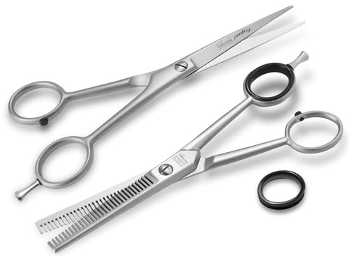 Haarschere Effilierschere Solingen 2er Set Haarschneidescheren in 6 Zoll | Haarschneideschere aus rostfreiem Edelstahl Made in Germany Friseurschere für einen perfekten und präzisen Haarschnitt