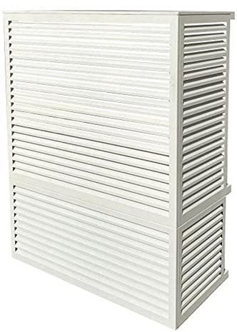 Verkleidung aus Aluminium | Schutzgitter für Klimaanlagen und Wärmepumpen, Größe:XXL, Farben:reinweiß