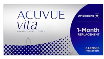 ACUVUE Vita Monatskontaktlinsen mit komfortablem Tragegefühl – Den ganzen Monat lang – -1,75 dpt & BC 8.4 – Mit UV Schutz & durchgängig hohem Feuchtigkeitsgehalt – 6 Linsen